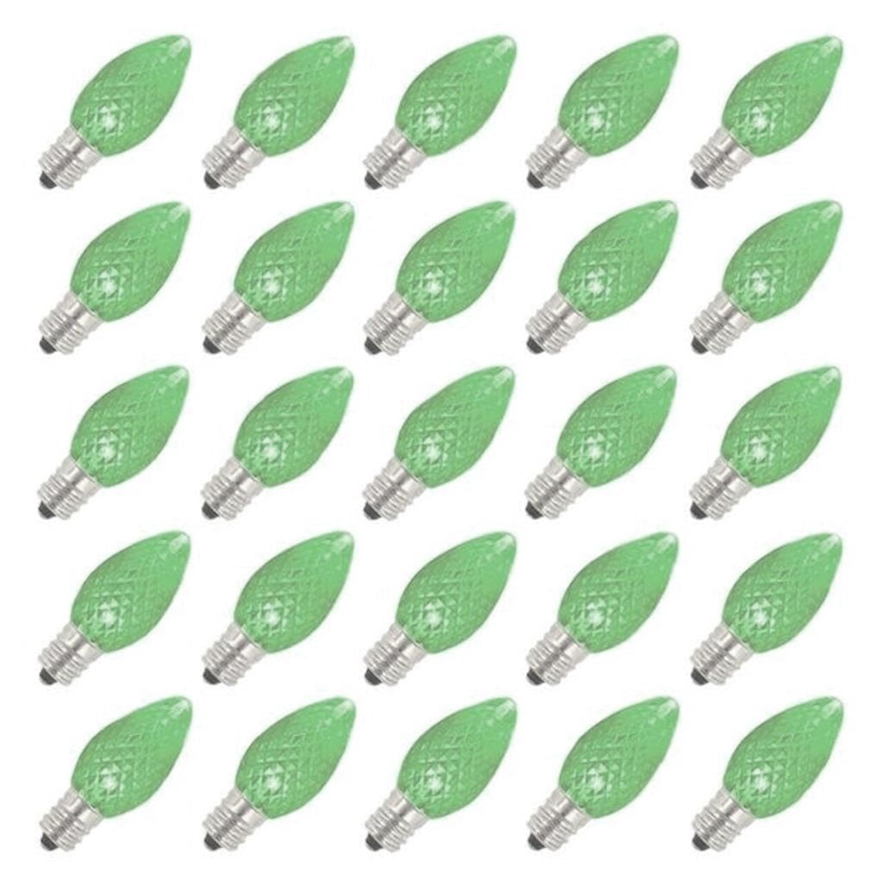 Vickerman C7 Faceted LED Lime Twinkle Bulb 25/Box - XLEDC7ET-25